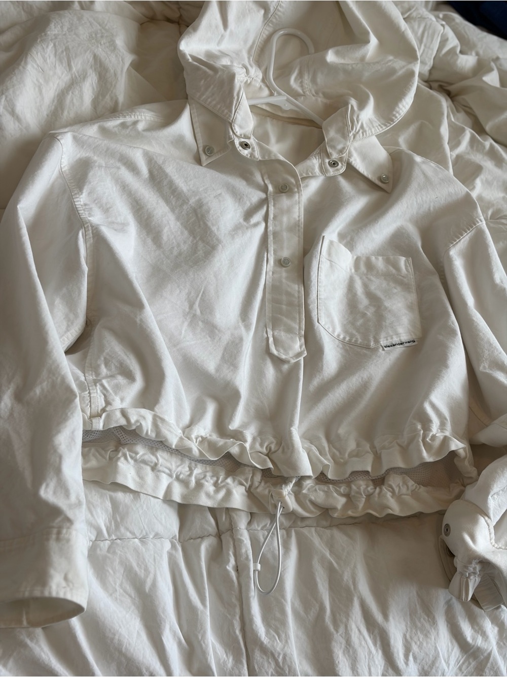 Alexander Wang White Hooded Utility Anorak